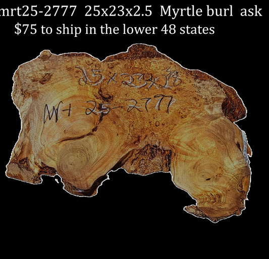 Myrtle Burl Slab | Live Edge | River Table | DIY | Mrt25-2777
