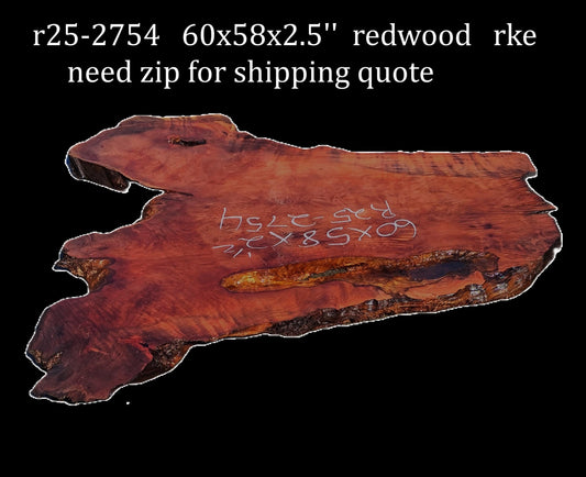 Curly and Burl | Redwood Slab | DIY | Table | R25-2754