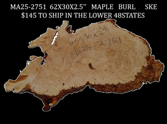 Maple Burl | Craftwoods | River Table | DIY | MA25-2751