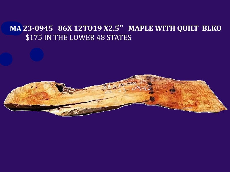 quilted maple slab | craft woods | DIY | river table | MA23-0945