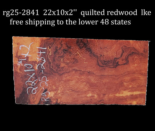 Quilted Redwood Slab | DIY | River Table | guitar billets |rg25-2841