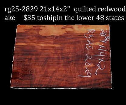 Quilted Redwood Slab | DIY | River Table | guitar billets | rg25-2829