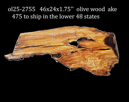 Olive Wood | Live Edge | River Table | DIY | ol25-2755