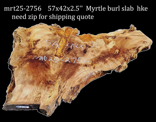 Myrtle Burl Slab | Live Edge | Craftwood | DIY | mrt25-2756