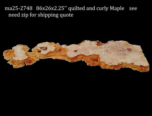 Maple Burl | Live Edge Slab | River Table | DIY | MA25-2748