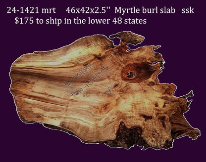 Epoxy River Table | Live Edge | DIY Crafts | Myrtle Burl | MRT24-1421