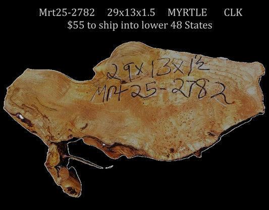 Myrtle Burl Slab | Live Edge | Craftwood | DIY | Mrt25-2782