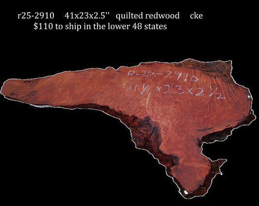 Quilted Redwood Slab | DIY | River Table | R25-2910