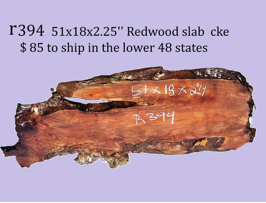 Curly Redwood Slab | Desk | Table | Bar | DIY Craftwood | R394