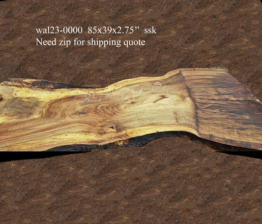 grafted Walnut slab | Live Edge | epoxy river table | 23wal-0000