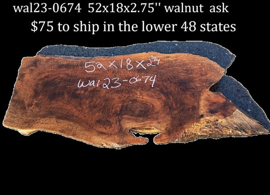 Walnut Slab | DIY | Live Edge | River Table | Wal23-0674