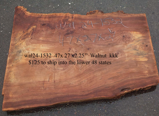 Walnut Slab |  DIY Crafts | Desk | Live Edge | Wal24-1532