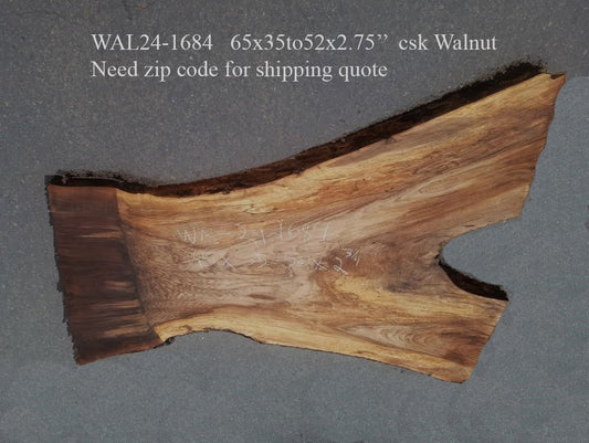 grafted Walnut slab | Live Edge | epoxy river table | wal24-1684