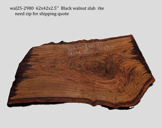 black walnut | Live Edge Slab | table top | DIY | wal25-2980