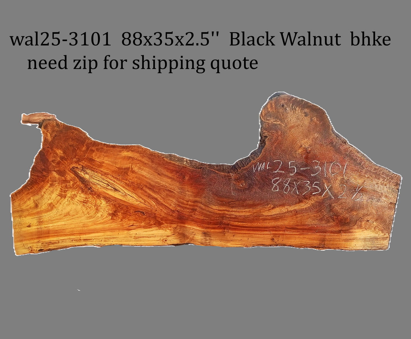 Black Walnut | DIY | Live Edge | River Table | Wal25-3101