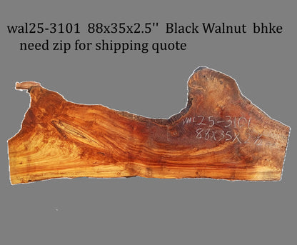 Black Walnut | DIY | Live Edge | River Table | Wal25-3101
