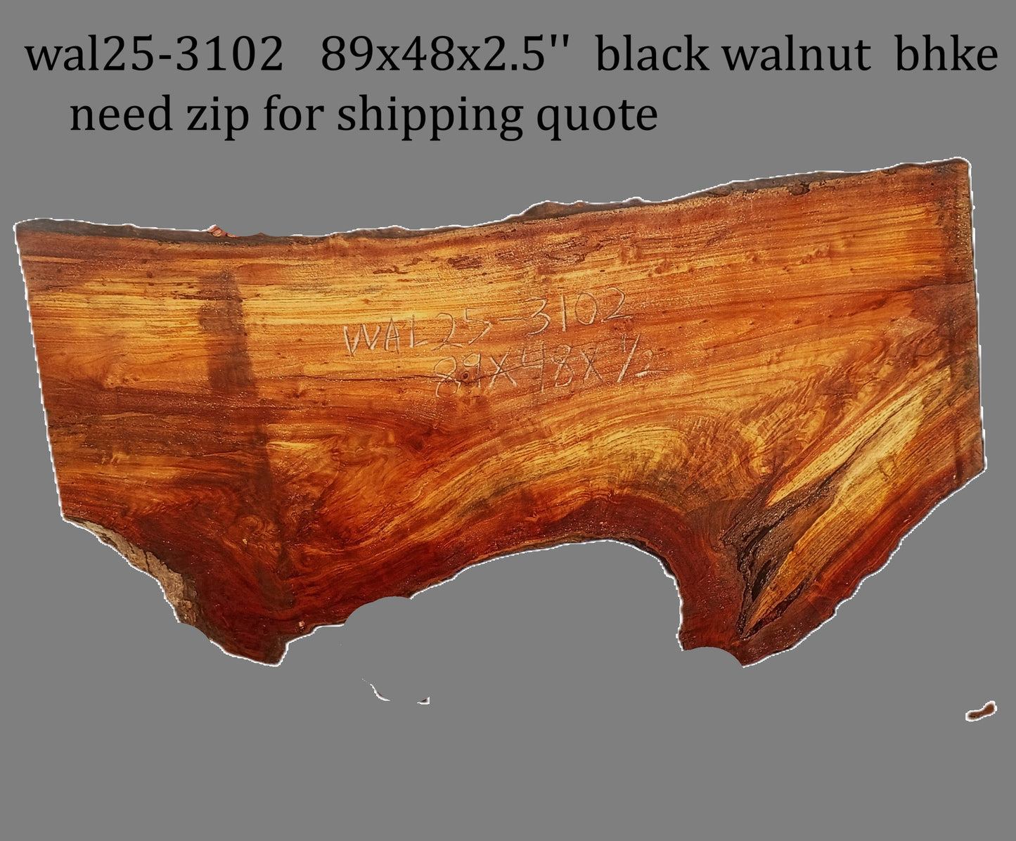 Black Walnut | DIY | Live Edge | River Table | Wal25-3102