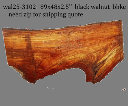 Black Walnut | DIY | Live Edge | River Table | Wal25-3102