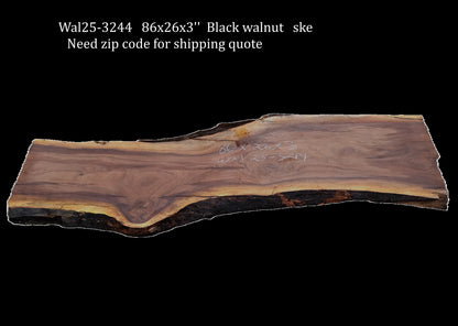 Black Walnut | DIY | Live Edge | River Table | Counter | Wal25-3244