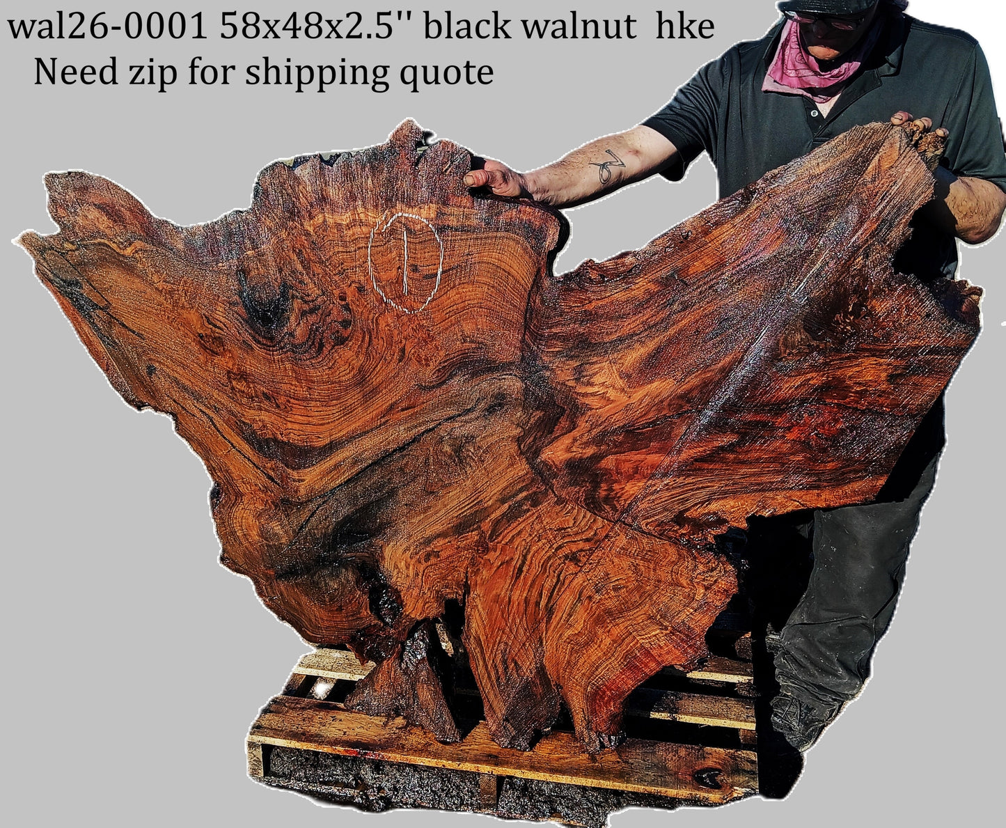 Black Walnut | DIY Table | Live Edge | River Table |  Wal26-0001