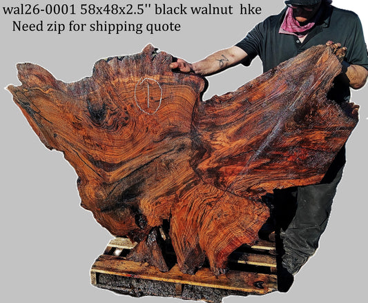 Black Walnut | DIY Table | Live Edge | River Table |  Wal26-0001