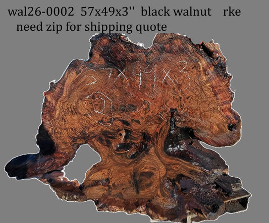 Black Walnut | DIY | River Table | Live Edge | Wal26-0002