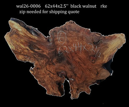 Black Walnut | DIY Table | Live Edge | River Table |  Wal26-0006