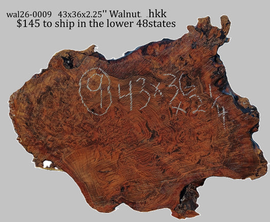 Black Walnut Slab | DIY | Live Edge | River Table | Wal26-0009