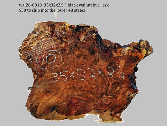 Black Walnut Slab | DIY | Live Edge | River Table | Wal26-0010