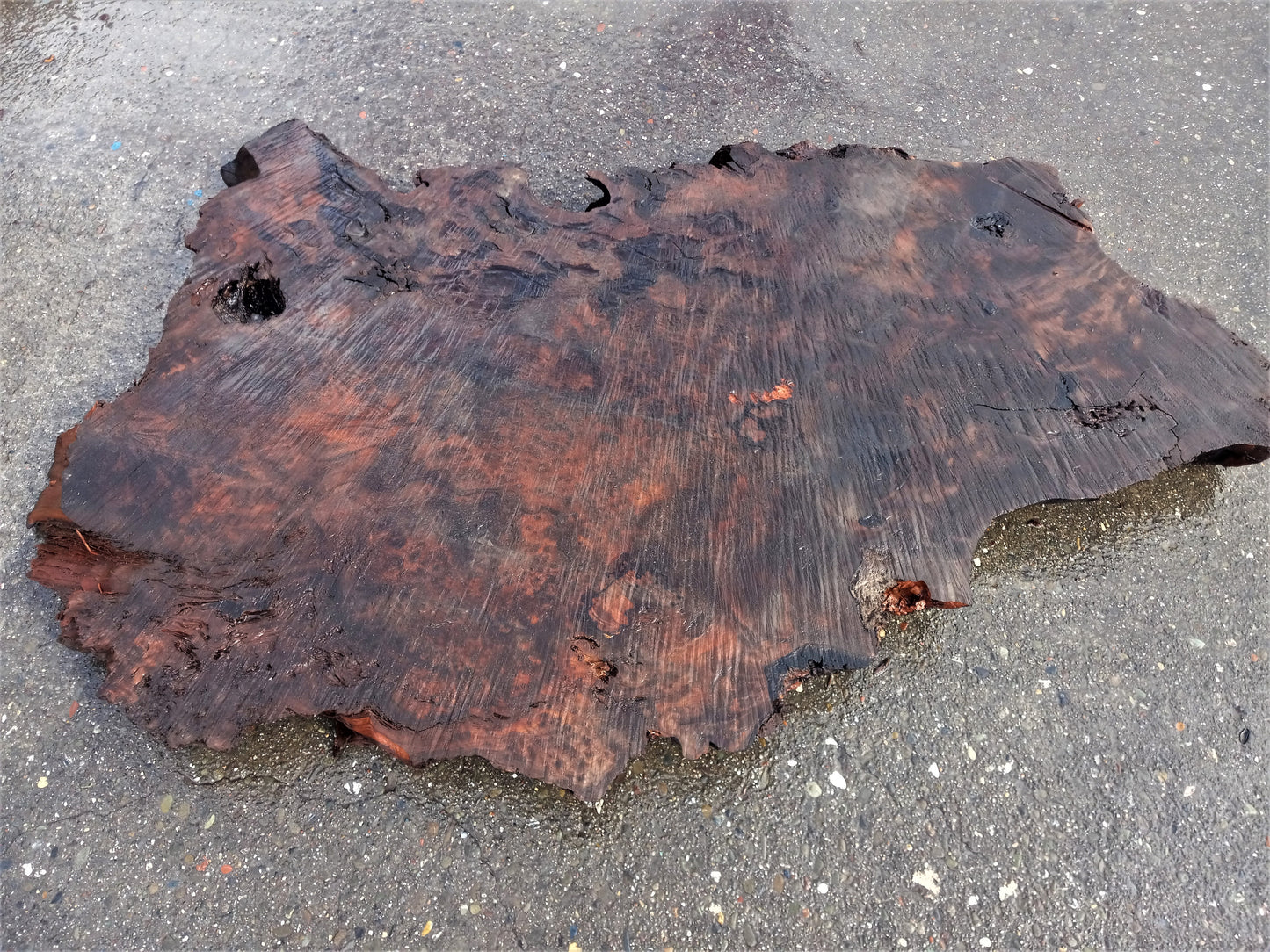 old growth redwood | live edge slab | epoxy resin table |