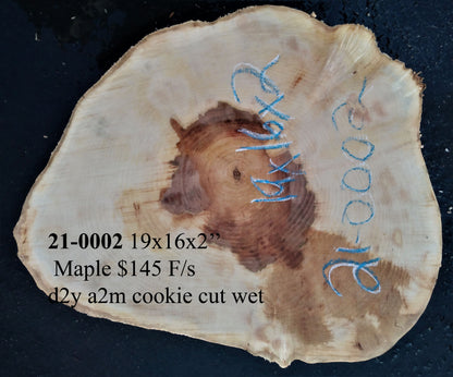 Maple burl | live edge | cookie cut | DIY craft wood | 21-0002-BS