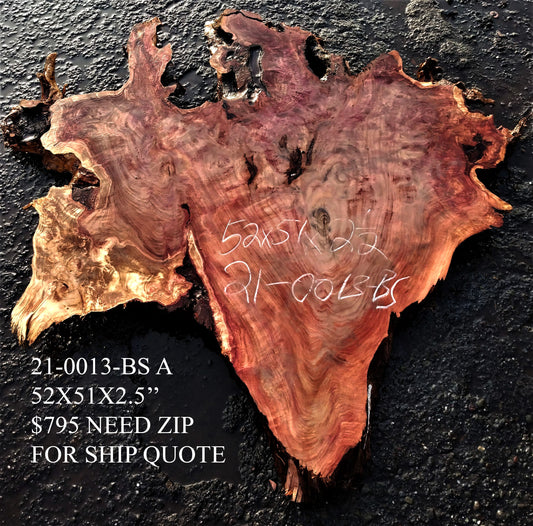 epoxy river table | live edge slab | redwood burl | craft woods | 21-0013-bs