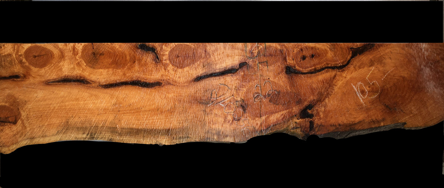 live edge wood mantel | rustic counter bar | Monterey Cypress | 21-0256mtl