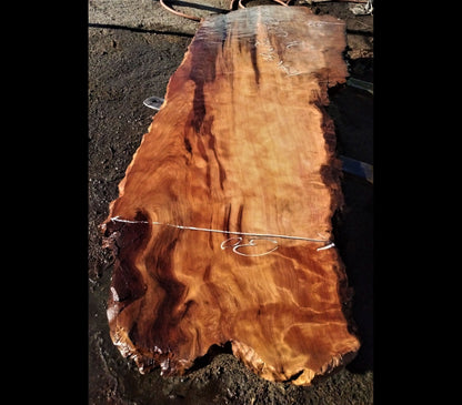 lie edge redwood slab | rustic counter bar | lie edge furniture | 21-0278bs