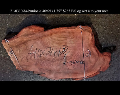 redwood live edge | bunion burl | DIY craft wood | 21-0310-BS