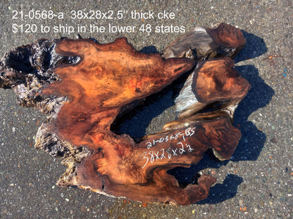 epoxr river table | live edge slab | Redwood slab | 21-0568