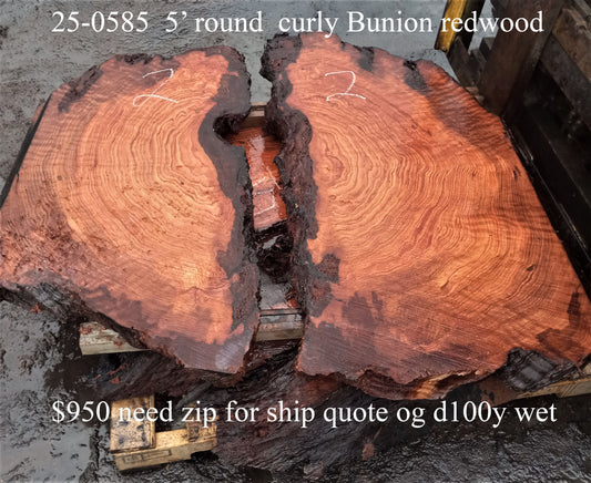 old growth redwood bunion | live edge | DIY craft wood | 21-0585-BS