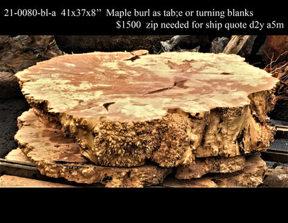 maple burl | live edge | DIY craft wood | turning blank | 21-0080-BS