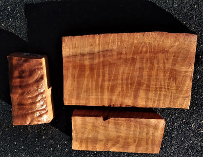 Curly redwood | DIY craft wood | turning blocks | 21-0998-BL
