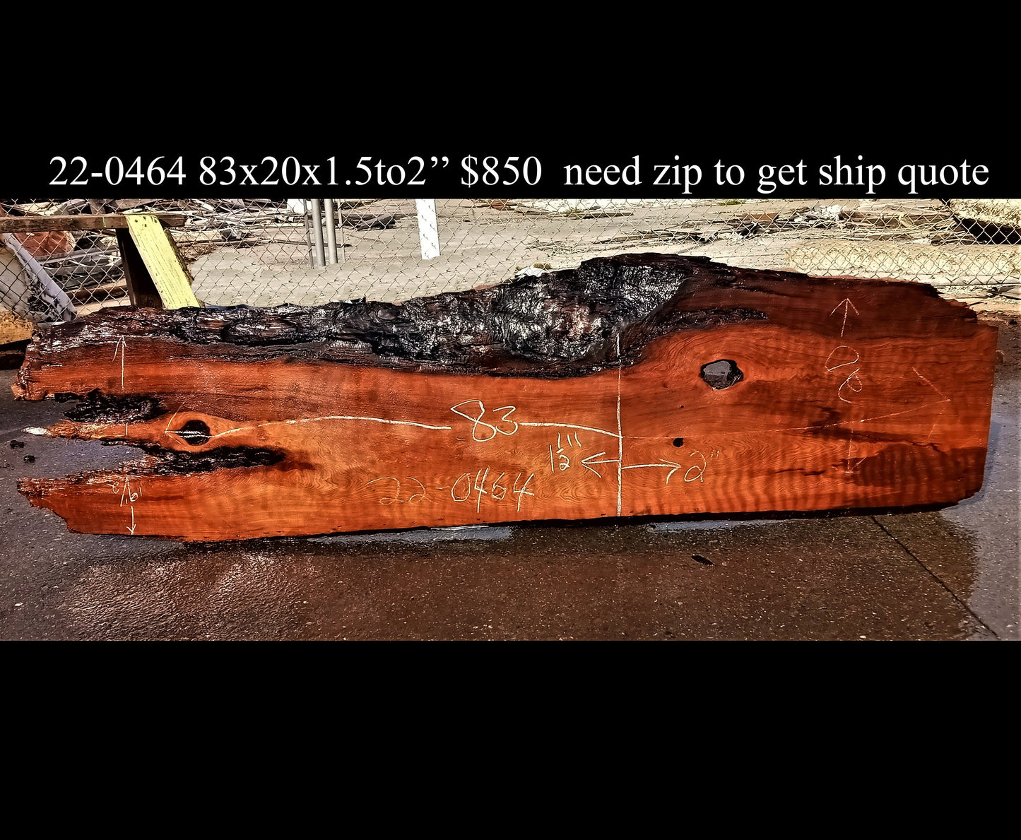 Redwood Slab | DIY | Crafts | Beautiful | live edge slab | 22-0464