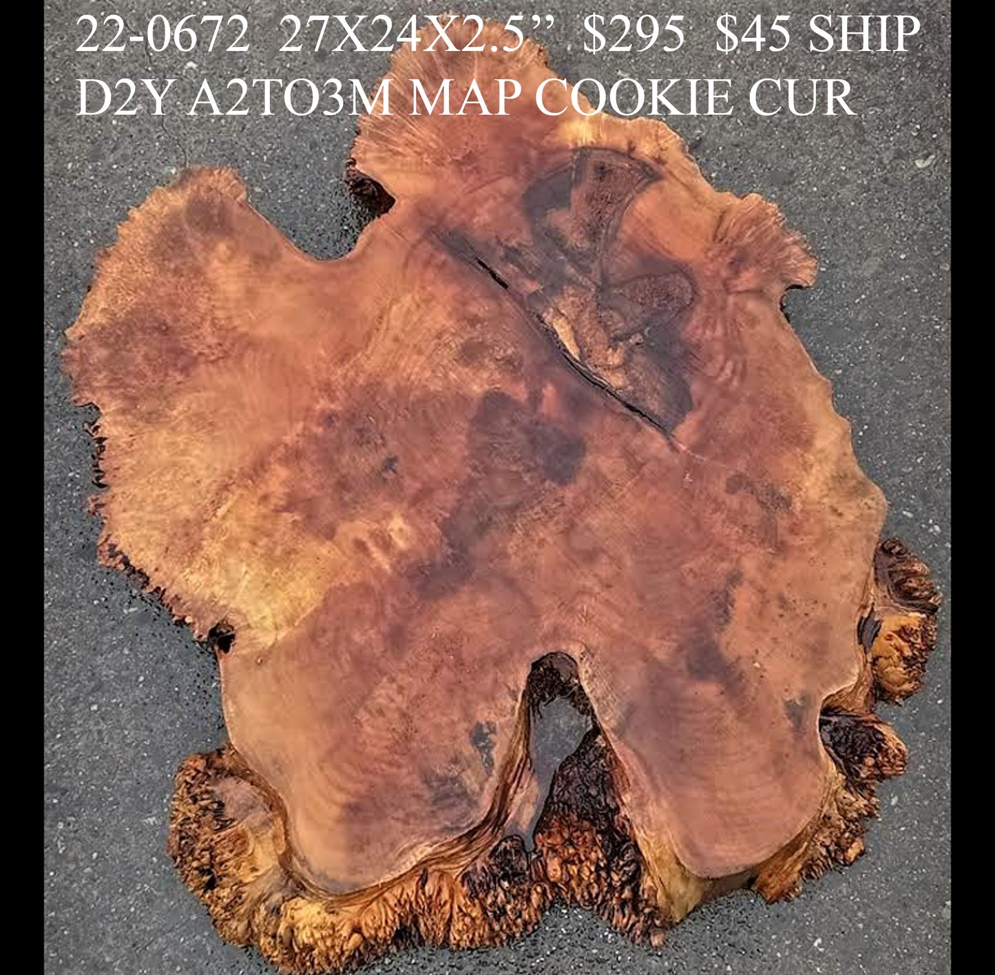 maple burl | live edge | DIY craft wood | river table | 22-0672-BS