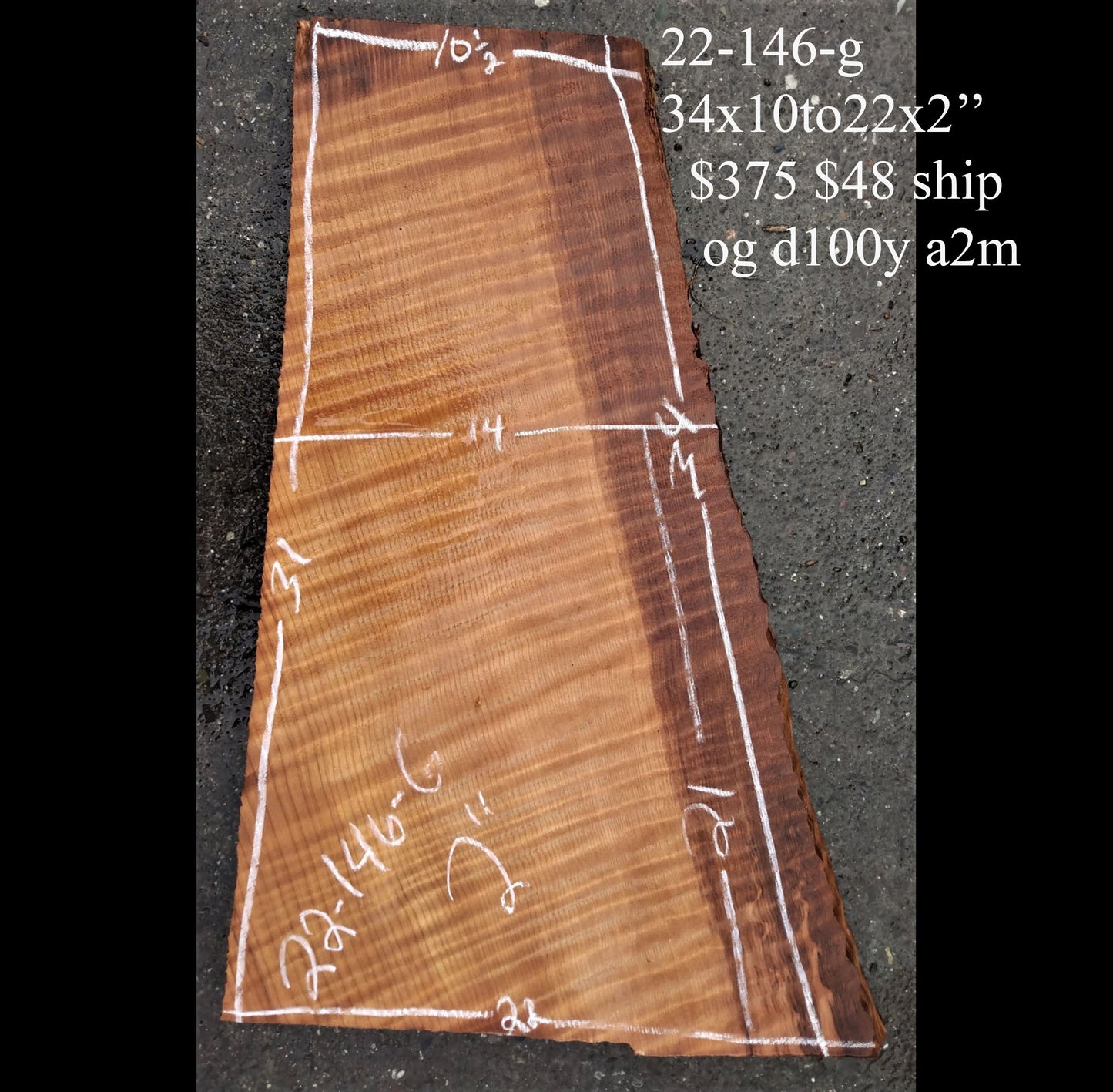 guitar billet | curly redwood | DIY crafts | craft woods | 22-146-g