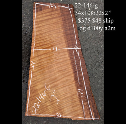 guitar billet | curly redwood | DIY crafts | craft woods | 22-146-g