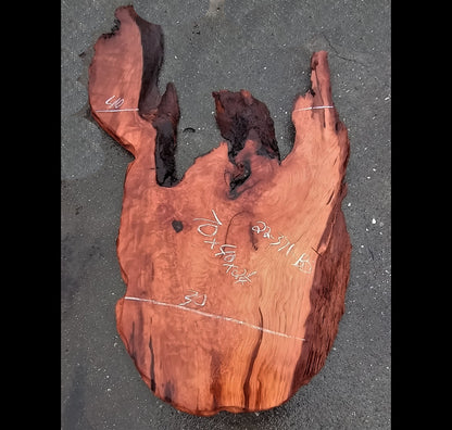 live edge slab | redwood curly | DIY craft wood | Burl table | 22-317