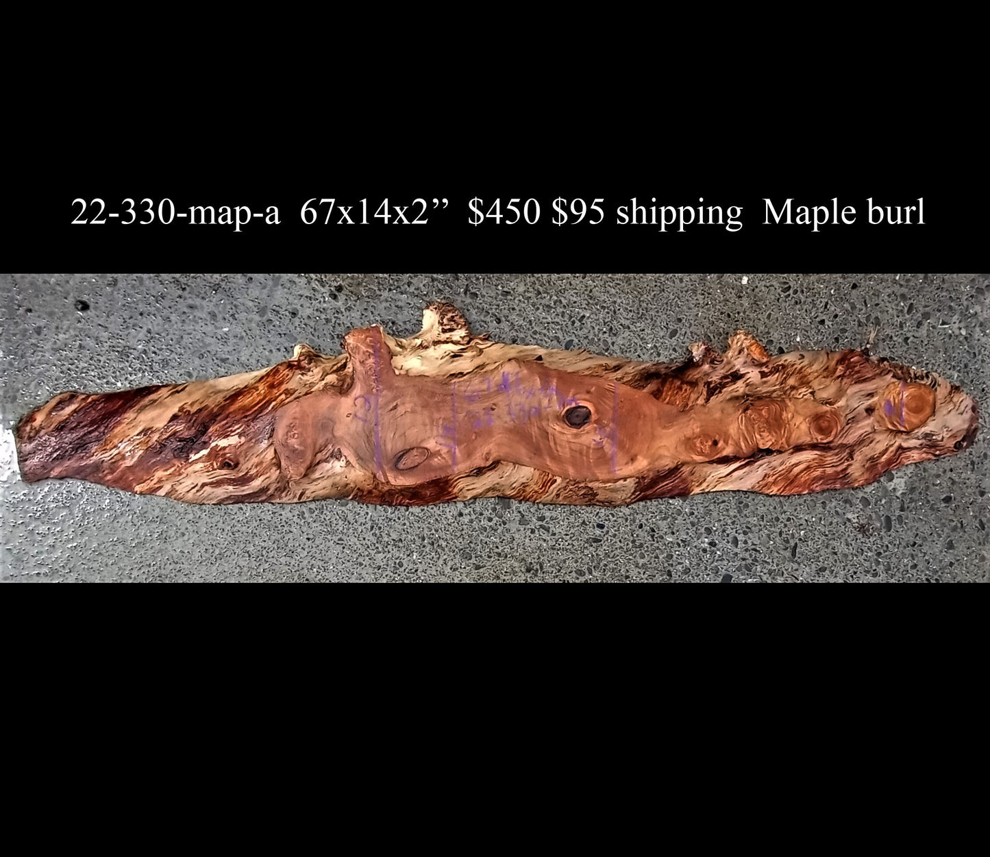 epoxy river table | live edge slab | Maple burl | DIY wood crafts | 22-330