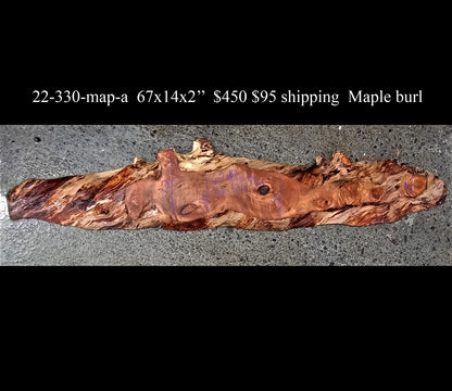 epoxy river table | live edge slab | Maple burl | DIY wood crafts | 22-330