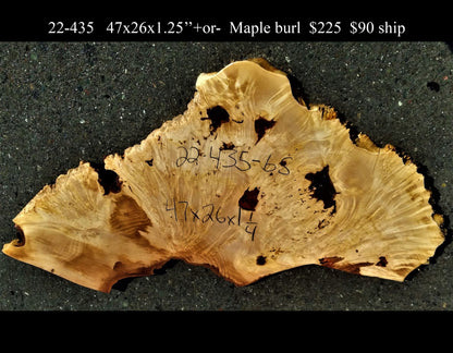 Maple burl | DIY wood | river table | craft wood | Knife handles | 22-435