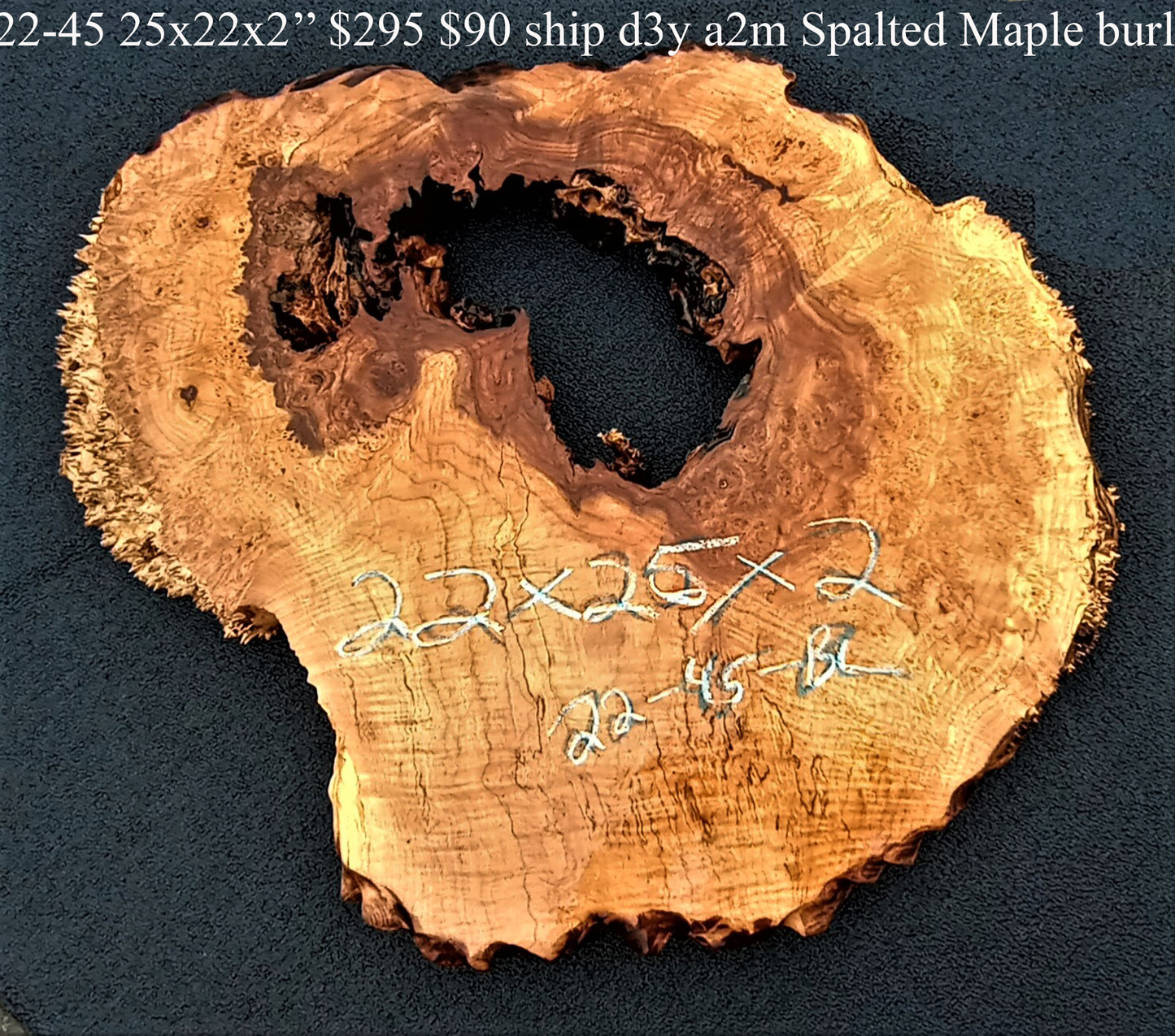 Maple burl | cookie cut | DIY crafts | River table | 22-45-bs
