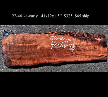 curly redwood | guitar billet | DIT crafts | wood shelf | 22-461