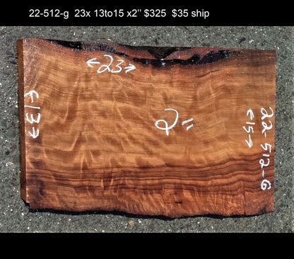 Guitar billet | luthier | DIY wood crafts | curly redwood | 22-512